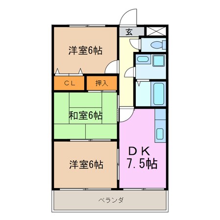 ハースヒルズ赤池Ⅱの物件間取画像